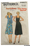 Butterick 6521 vintage 1980s dress and jacket sewing pattern. Bust 34