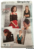 Simplicity 8365 vintage style fashion accessories cover-ups, fascinator and hat sewing pattern