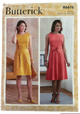 Butterick B6676 vintage 2000s dress sewing pattern. Bust 36, 38, 40, 42, 44 inches