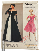 Vintage 1980s Vogue 2276 Designer Original Bellville Sassoon dress pattern Bust 34, 36, 38 inches