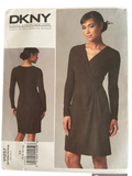 Vogue v1257 vintage 2000s Donna Karan wrap dress pattern Bust 30.5, 31.5, 32.5, 34 inches