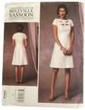 Vogue v1423 vintage 2000s Lorcan Mullany for Bellville Sassoon dress sewing pattern. Bust 30.5, 31.5, 32.5, 34, 36 inches