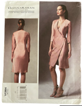 Vogue v1384 vintage 2000s Donna Karan wrap dress pattern Bust 30.5, 31.5, 32.5, 34, 36 inches