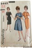 Simplicity 4443 vintage 1960s dress pattern. Bust 32 inches