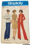 Simplicity 7151 vintage 1970s dress tunic and pants pattern. Bust 34 inches