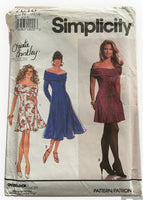Simplicity 7618 vintage 1980s dress sewing pattern Christie Brinkley. Bust 32.5, 34. 36 inches