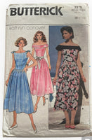 Butterick 3312 vintage 1980s dress sewing pattern Kathryn Conover. Bust 30.5, 31.5, 32.5 inches