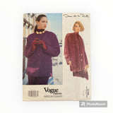 Vogue 2739 American Designer Oscar de la Renta vintage 1990s jacket sewing pattern Bust 34, 36, 38 inches