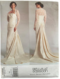 Vogue Bridal Original v2906 vintage 2000s Bellville Sassoon bridal dress sewing pattern. Bust 40, 42, 44 inches