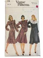 Vogue 7798 Vintage 1980s dress pattern Bust 36 inches