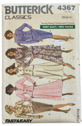 Butterick 4367 vintage 1980s top and skirt sewing pattern. Bust 34, 36 ,38 inches