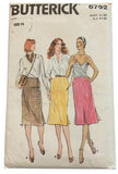 Butterick 6792 vintage 1970s skirt pattern. Waist 28 inches