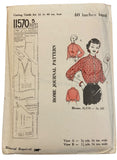 Home Journal 11570 vintage 1950s blouse UNPRINTED sewing pattern Bust 40 inches