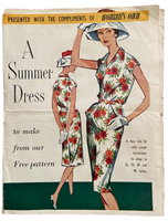 Woman's Own Vintage 1960s summer dress sewing pattern. Bust 36 inches with simple instructions to adapt to 32, 34, 38 and 40 inches