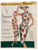 Woman's Own Vintage 1960s summer dress sewing pattern. Bust 36 inches with simple instructions to adapt to 32, 34, 38 and 40 inches