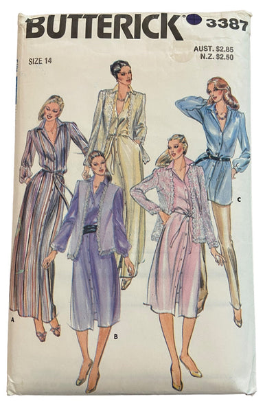 Butterick 3387 vintage 1970s dress, tunic, elt vest and jacket sewing pattern. Bust 36 inches