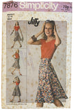 Simplicity jiffy 7876 vintage 1970s wrap skirt sewing pattern Waist 28-30 inches