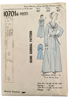 Home Journal 5512 vintage 1950s nightdress UNPRINTED sewing pattern Bust 42 inches