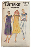 Butterick 6540 vintage 1980s Ter et Bantine dress  top and pants sewing pattern. Bust 36 inches