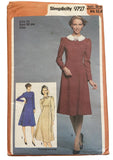 Simplicity 9040 vintage 1980s dress pattern. Bust 36 inches