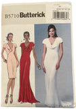 Butterick B 5710 wedding, evening or cocktail dress sewing pattern. Bust 30.5, 31.5, 32.5, 34, 36 inches