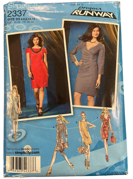 Simplicity 2337 2000s dress sewing pattern. Bust 29.5 - 42 inches