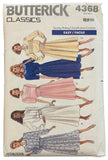 Butterick 4368 vintage 1980s dress pattern. Bust 30.5, 31.5, 32.5 inches