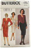 Butterick 4067 vintage 1980s dress pattern. Bust 30.5, 31.5, 32.5 inches