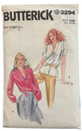 Butterick 3294 vintage 1990s blouse sewing pattern. Bust 34 inches