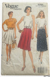 Vogue 8066 vintage 1990s skirt  sewing pattern Waist 26.5, 28, 30 inches. Hip 36, 38, 40 inches