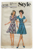 Style 1038 vintage 1970s skirt and top sewing pattern. Bust 34 inches
