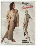 Vogue 1693 vintage 1980s Issey Miyake Individualist jacket, top, skirt and pants pattern Bust 32.5 inches