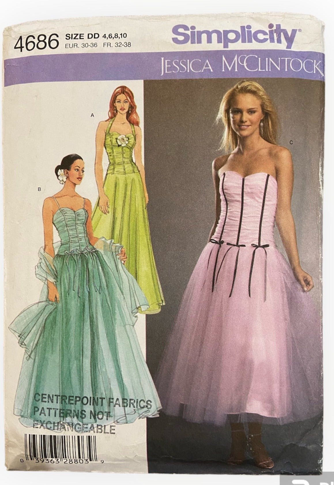 McCall's 4686 vintage 2000s Jessica McClintock special occasion dress the vintage pattern market McCall's 4686 vintage 2000s Jessica McClintock special occasion dress the vintage pattern market