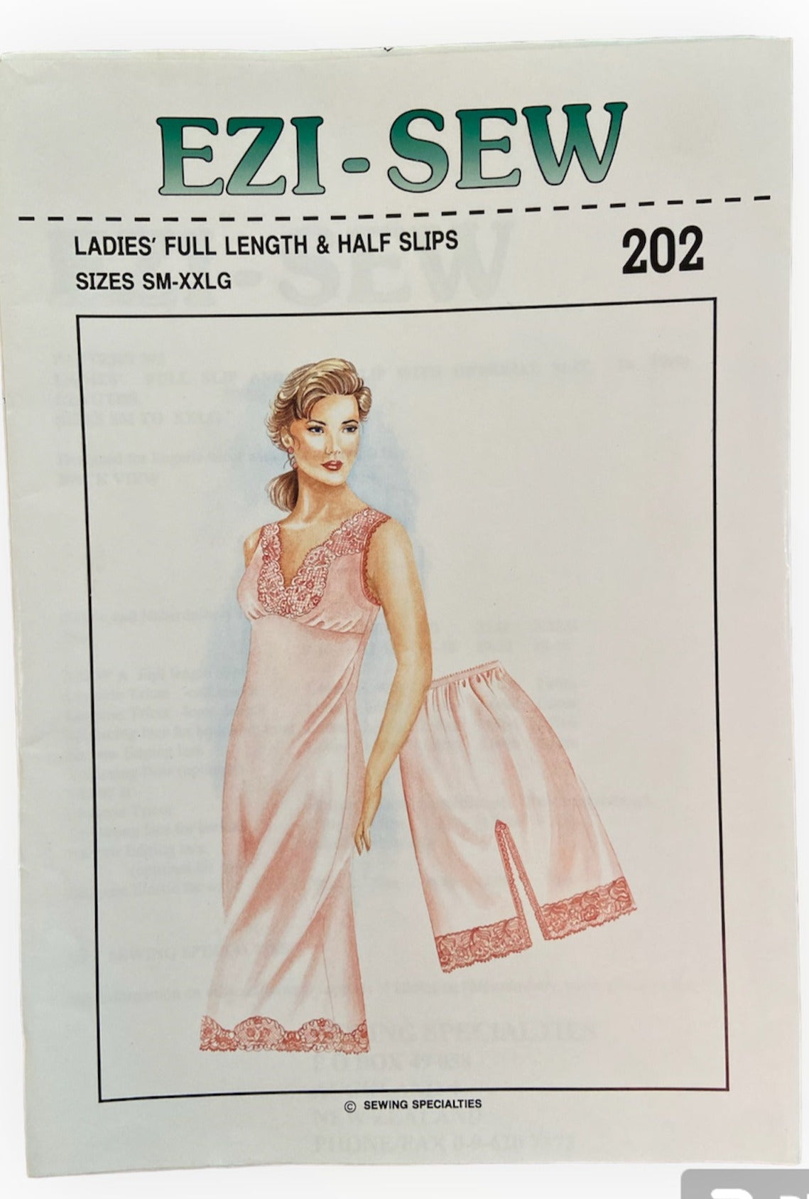 Ezi-sew 2151 vintage  slip and half slip  sewing pattern. Multisize from small to XX large