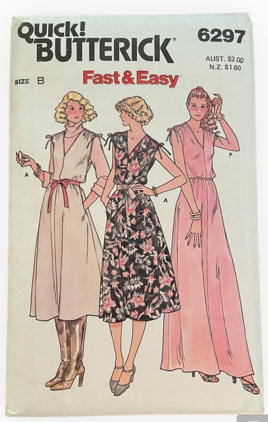 Butterick 6297 vintage 1970s dress or jumper sewing pattern. Bust 32, 33, 34 inches