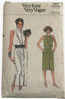 Vogue 9277 vintage 1980s very easy vogue dress sewing  pattern Bust 34, 36, 38 inches