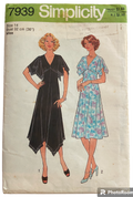 Simplicity 7939 vintage 1970s dress in two lengths sewing pattern. Bust 36 inches
