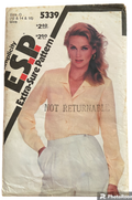 Simplicity 5339 vintage 1980s blouse sewing pattern Bust 34, 36, 38 inches