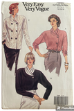 Vogue 7948 vintage 1990s blouses sewing pattern. Bust 36, 38, 40 inches
