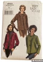 Vogue v8123 2000s jacket sewing pattern. Bust 31.5, 32.5, 34, 36 inches