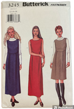 Butterick 3245 vintage 2000s dress, jumper and top sewing pattern. Bust 34, 36, 38 inches