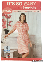 Simplicity L9690 dress sewing pattern from the 2000s Bust 29.5, 30.5, 31.5, 32.5, 34, 36, 38, 40, 42, 44, 46, 48 inches