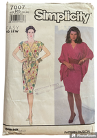 Simplicity 7007 vintage 1990s dress and jacket sewing pattern. Bust 36. 38. 40. 42. 44 inches