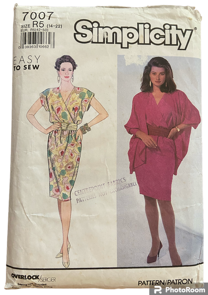 Simplicity 7007 vintage 1990s dress and jacket sewing pattern. Bust 36. 38. 40. 42. 44 inches