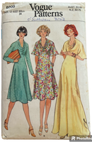 Vogue 9205 vintage 1970s day or evening dress sewing pattern Bust 34 inches
