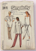 Simplicity 9031 vintage 1980s maternity pants pattern Waist 28 hip 38 inches