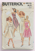Butterick 3514 vintage 1980s dress and jacket sewing pattern Bust or chest 32.5 inches