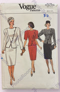 Vogue 9748 vintage 1980s skirt and jacket sewing pattern Bust 30.5, 31.5, 32.5 inches