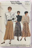 Vogue 9789 vintage 1980s skirt sewing pattern Waist 28, 30, 32 inches