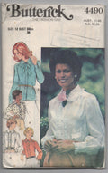 Butterick 4490 vintage 1970s blouse sewing pattern. Bust 36